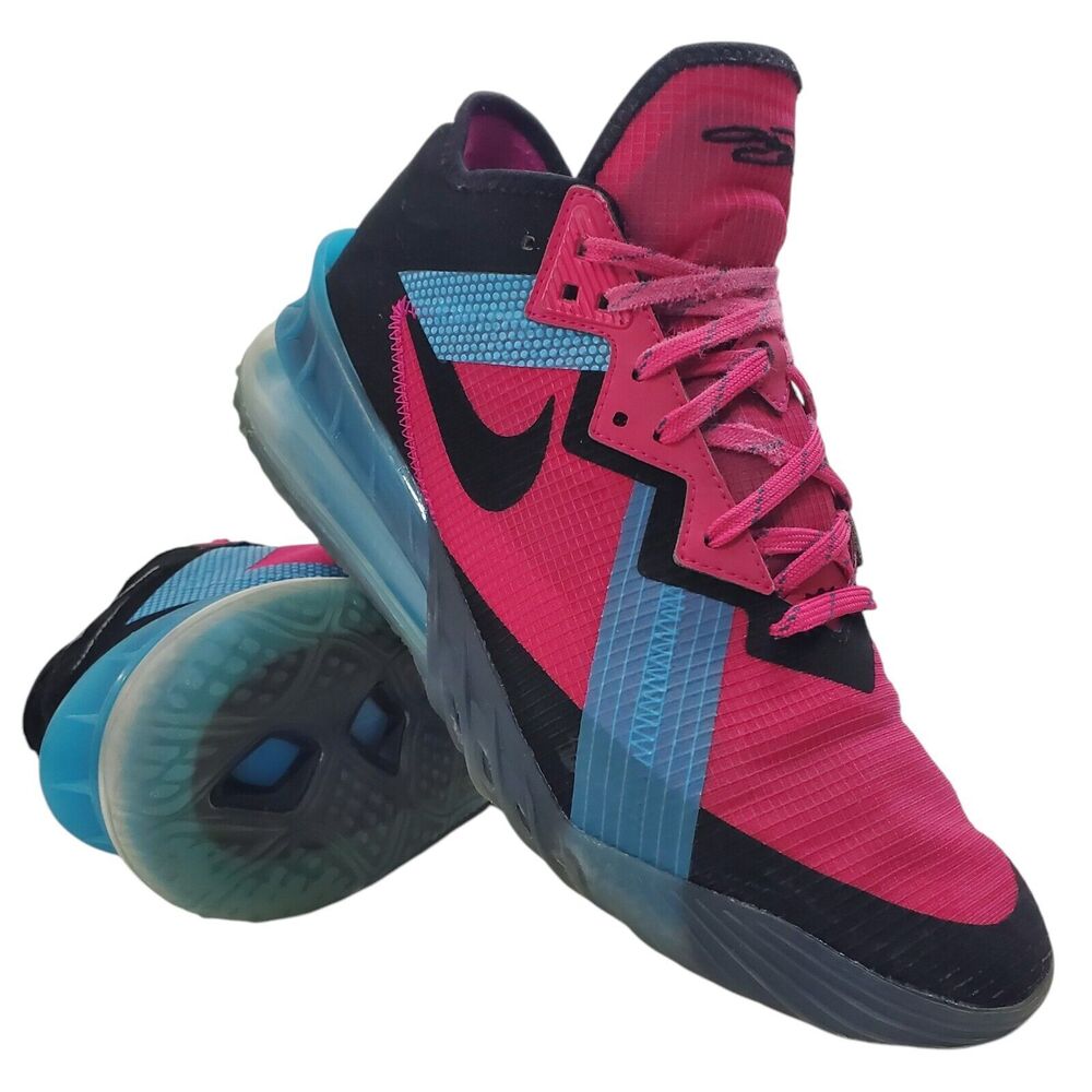 NIKE Shoes LEBRON 18 LOW Mens Size 9.5 NEON LIGHTS Fireberry Sneaker CV7562-600 - Picture 5 of 12